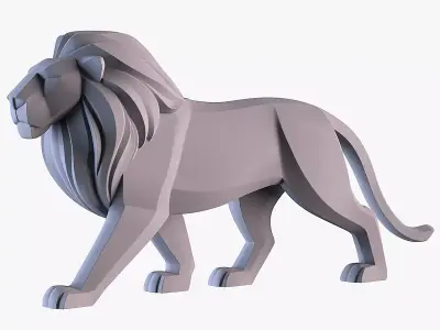 Stylized Lion 3D print model