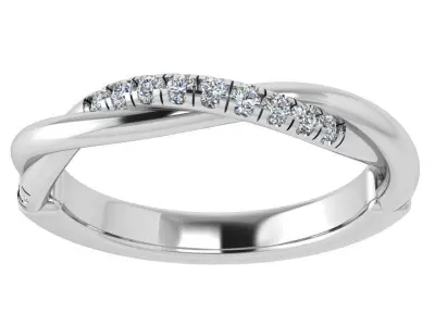 Diamond Twisted Ring 4473 3D print model