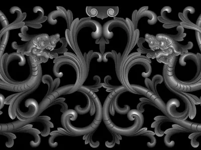 3d model of flowers and leaves 3D print model