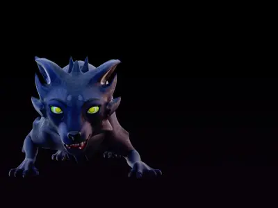 Stylized Cat - Rigged Cartoon Character for Blender Low-poly 3D model