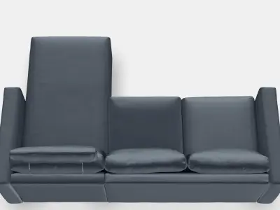 VIMLE 3-seat sofa with chaise longue 9 Low-poly 3D model