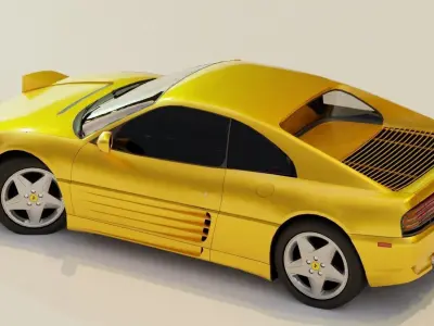 Ferrari 348 Low-poly 3D model