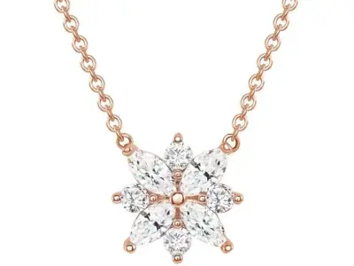 Flower Pendant Necklace 3D print model