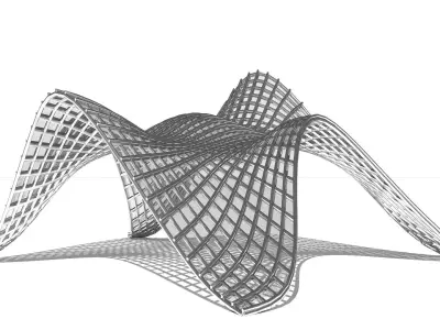0002 - Shaded Parametric Pergola 3D model