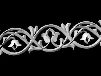 Central decor ornament for furniture 3D model 309