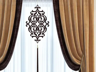 Set 01 Classic curtain 3D model