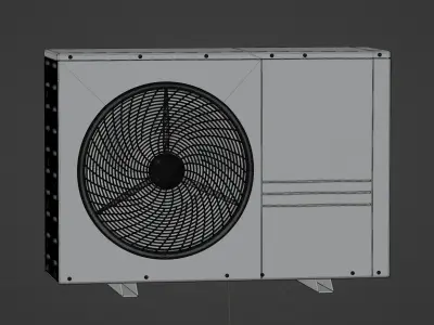 Heat pump Low-poly 3D model