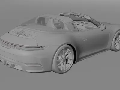 Porsche 911 Targa 4 GTS 2026 Low-poly 3D model