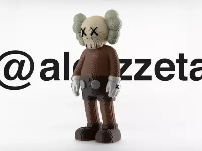 Kaws Companion 8 bits Textured Low-poly 3D model