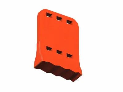 PLASTIC ROAD SAFETY BARRICADES Low-poly 3D model