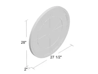 Bernhard Wood Wall Clock 3D model