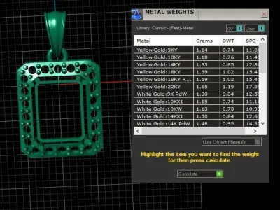 PRECIOUS MOISSANITE PENDANT 3D PRINTABLE MODEL  3D print model