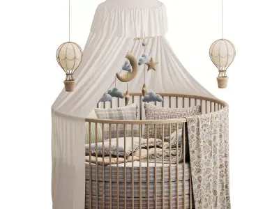 Baby bed 5 3D model