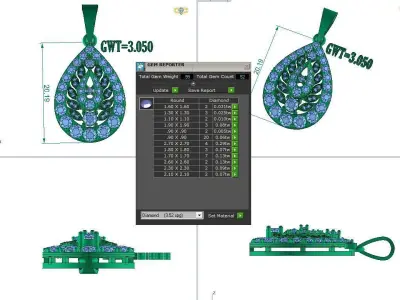 FASION PENDANT 3D model 3