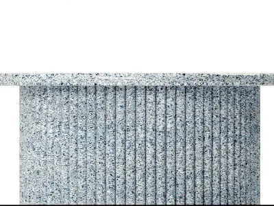 Round Turquoise Spotted Marble Dining Table Free 3D model