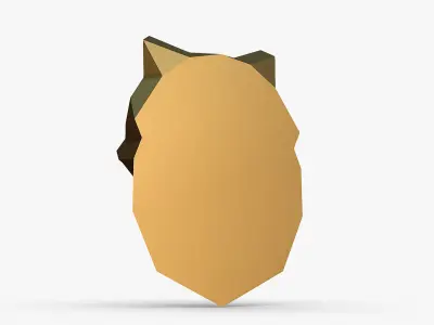 persian cat head 3D print model