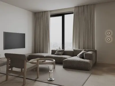 Cozy home interior 3D model