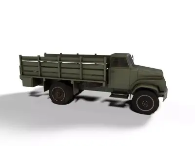 sungri truck lowpoly Low-poly 3D model