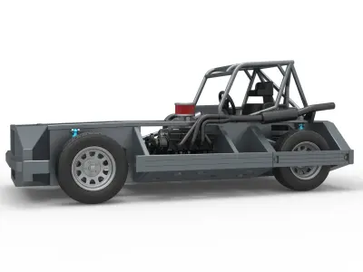 New Zealand Superstock car Base Version 3 Scale 1 to 25 3D print model