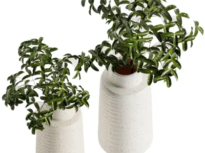 Holden Speckled White Vases 3D model