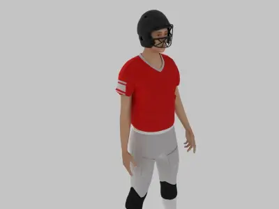 American Football Player  Low-poly 3D model buy