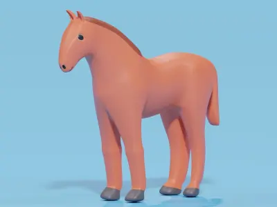 Cartoon Horse 3D model purchase
