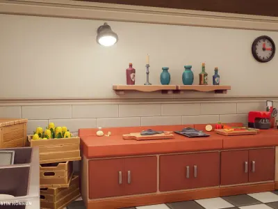 Stylized Kitchen Pack - Game-Ready 3D Assets Low-poly 3D model