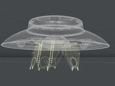 Invader saucer Free 3D model