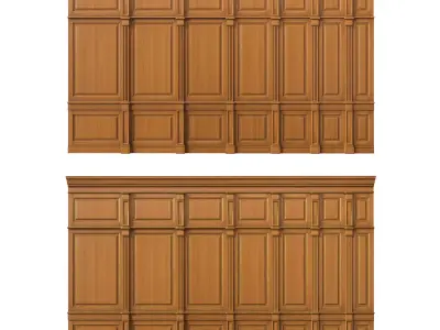 Wooden panel 01 03  3D model