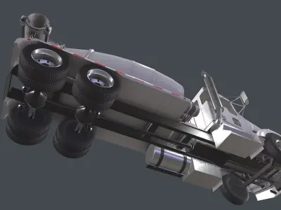 Kenworth T800 Concrete Mixer Truck Low-poly 3D model