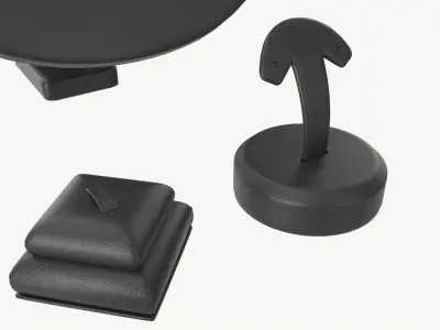 Leather Jewelry Display Stands 3D model