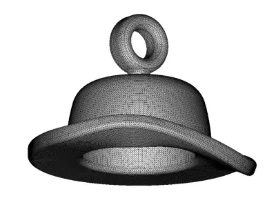 Earring Floppy Hat 3D print model