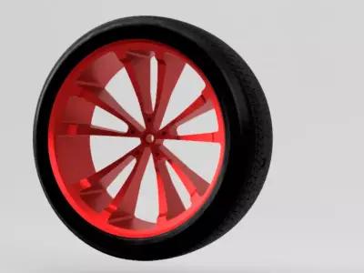 Sedan wheel 04 3D model