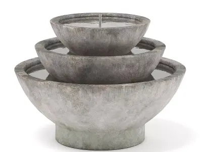 Concrete Fountain 3D Model 3D model