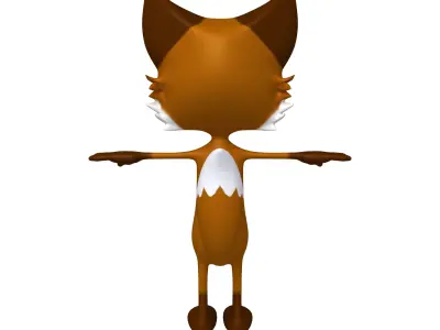 Fox cartoon 3D model