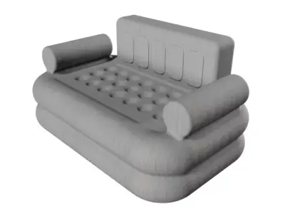 Classic Fabric Sofa Low-poly 3D model