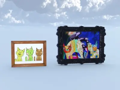 special cat colection Low-poly 3D model