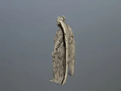 Angel Statue 05 Low-poly 3D model