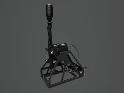 Short Shifter 01 - Variation A - Dark Gray Low-poly 3D model
