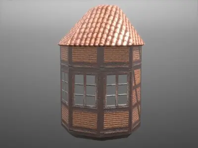 Framework Village Low-poly 3D model