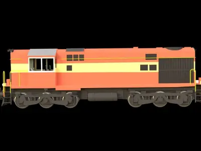 Diesel Locomotive WDM 3D Model 3D model