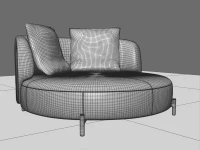Leather Sofa Amalia Natuzzi 3D model