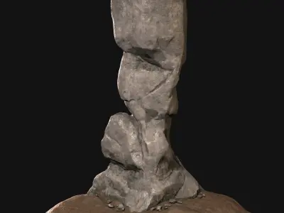 stone rock Low-poly 3D model