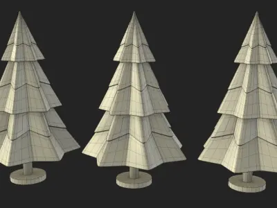 Christmas tree metal toy 3D model
