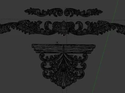 Classic decor ornament v-3D model 21 3D model
