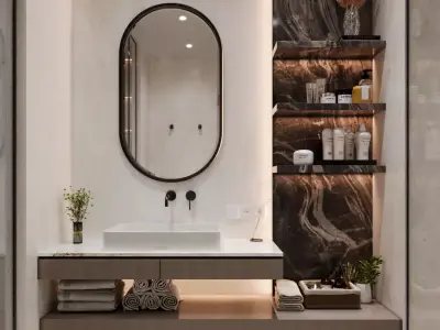 Luxury Bathroom 01 3D model
