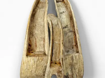 Old Wood Long Troughs 3D model