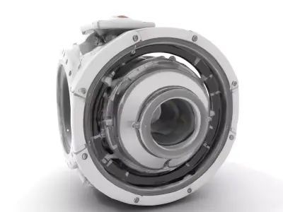 Futuristic Engine Component model pack Low-poly 3D model