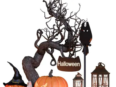 Halloween Decoration set 3D model