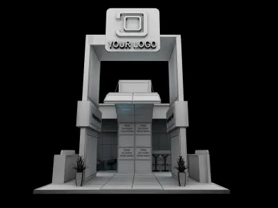 Booth Exhibition Stand a520a 3D model